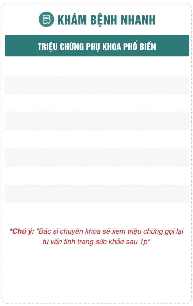 triệu chứng phụ khoa